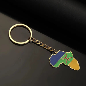 Africa Flag Map Keychain Collection