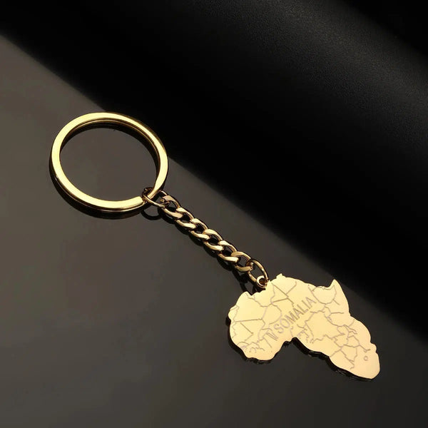 Africa Flag Map Keychain Collection