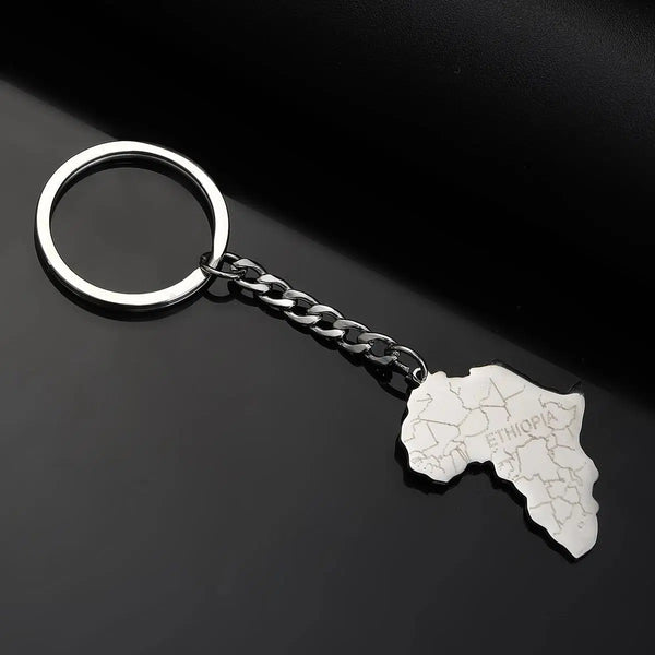 Africa Flag Map Keychain Collection