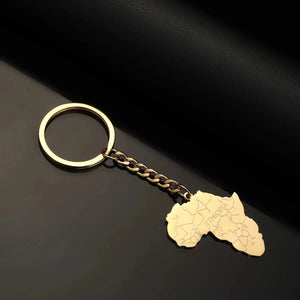 Africa Flag Map Keychain Collection