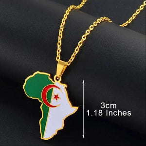 Africa Flag Map Necklace Collection