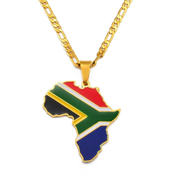 Africa Flag Map Necklace Collection