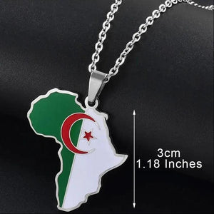 Africa Flag Map Necklace Collection