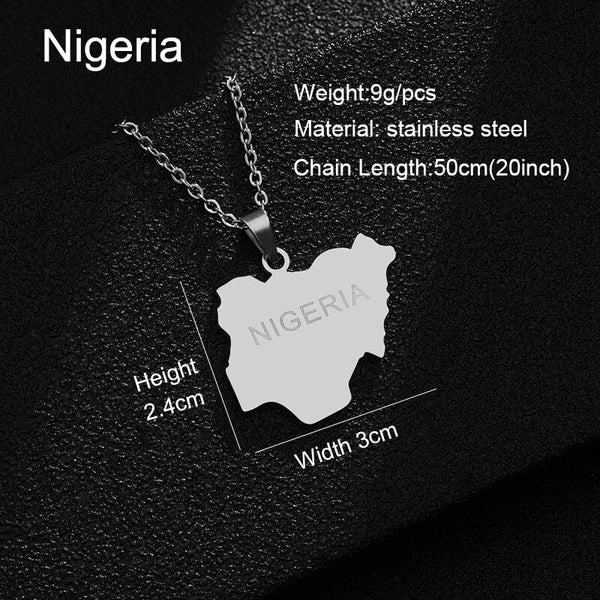 Africa Flag Map Necklace Collection