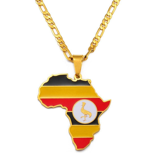 Africa Flag Map Necklace Collection