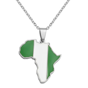 Africa Flag Map Necklace Collection