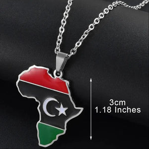 Africa Flag Map Necklace Collection