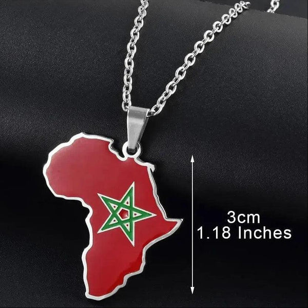 Africa Flag Map Necklace Collection
