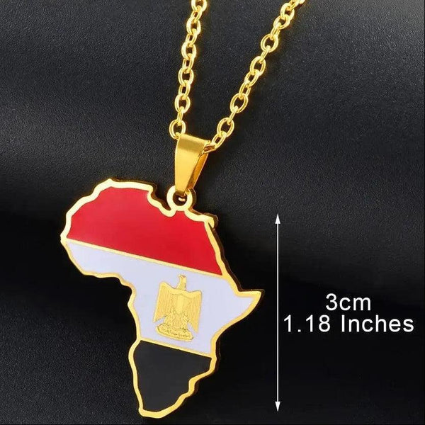 Africa Flag Map Necklace Collection