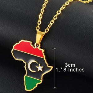 Africa Flag Map Necklace Collection