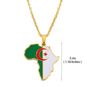 Africa Flag Map Necklace Collection