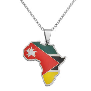 Africa Flag Map Necklace Collection