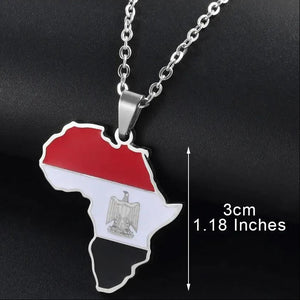 Africa Flag Map Necklace Collection