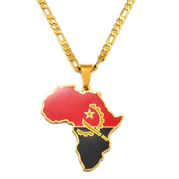 Africa Flag Map Necklace Collection