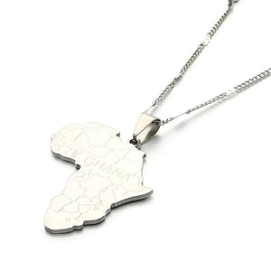 Africa Ghana Map Necklace