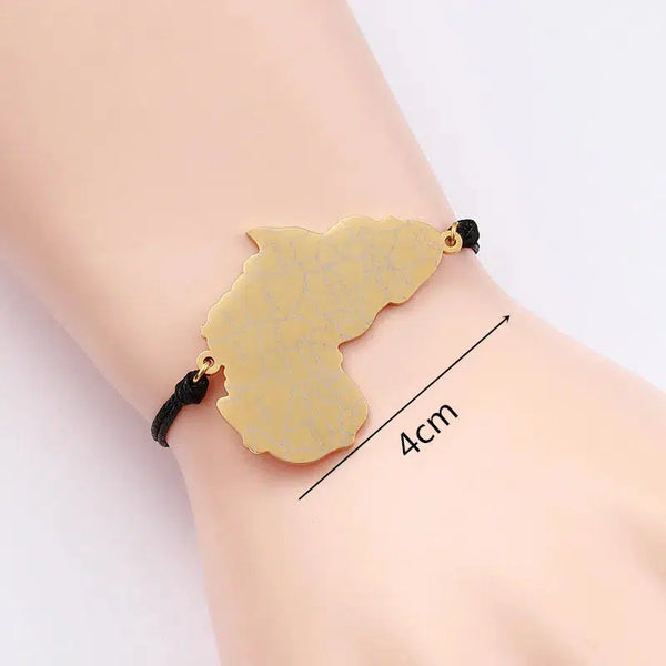 Africa Map Bracelet