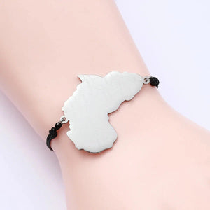 Africa Map Bracelet