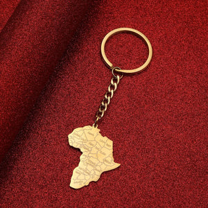 Africa Map Keychain