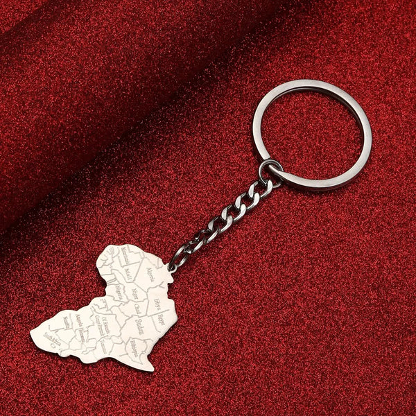 Africa Map Keychain