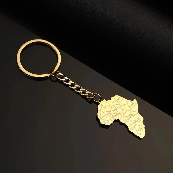 Africa Map Keychain