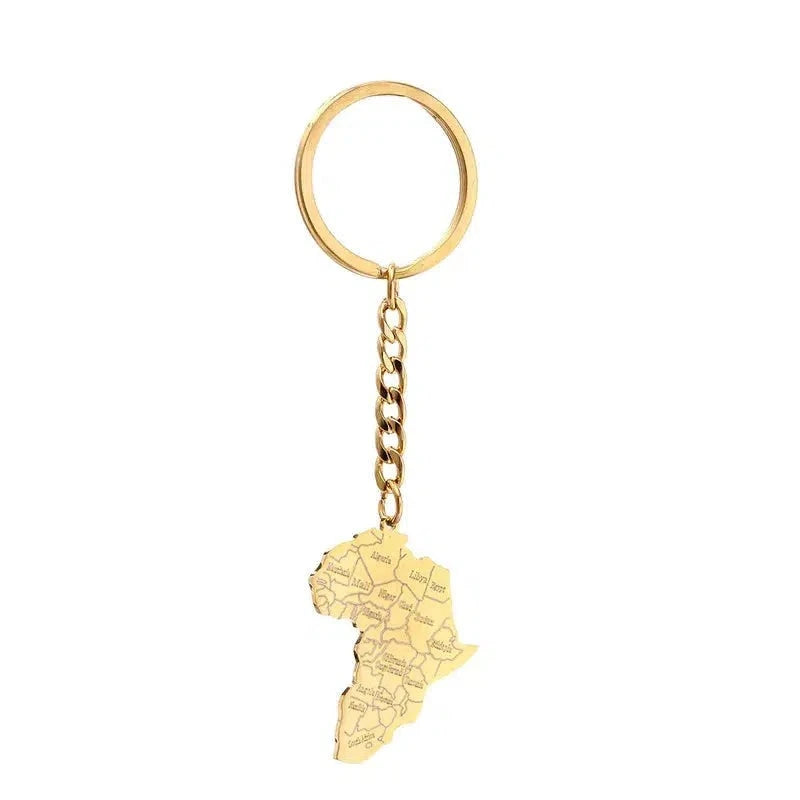 Africa Map Keychain