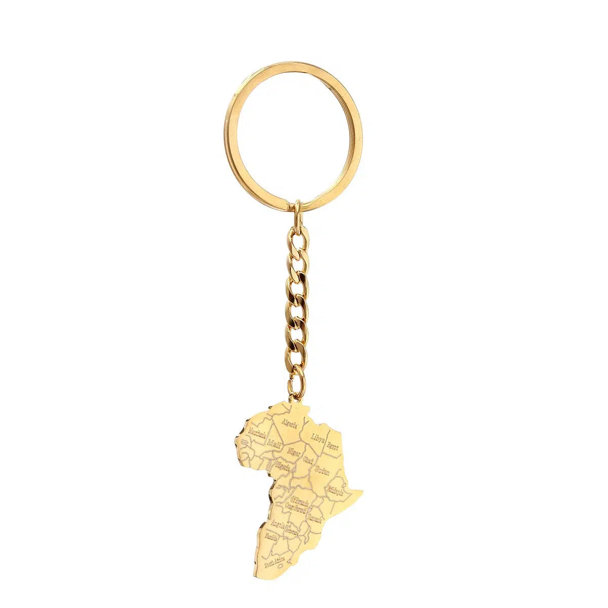 Africa Map Keychain