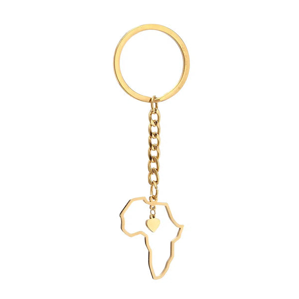 Africa Map Keychain