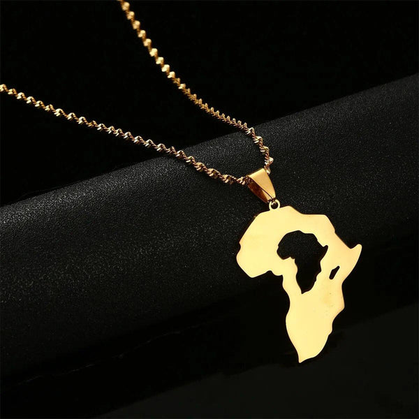 Africa Map Necklace