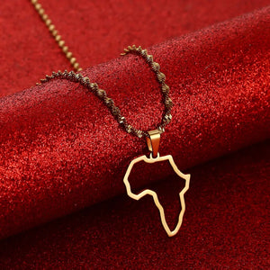 Africa Map Necklace