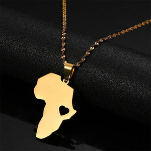 Africa Map Necklace