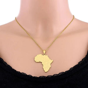Africa Map Necklace