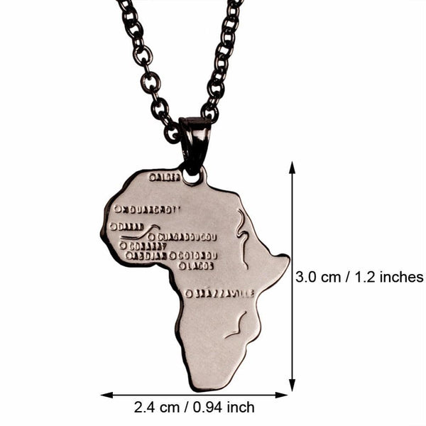 Africa Map Necklace