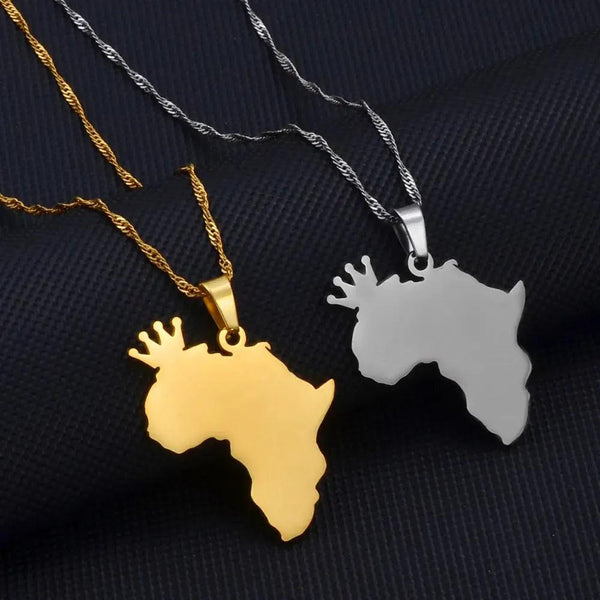 Africa Map Necklace