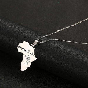 Africa Map Necklace