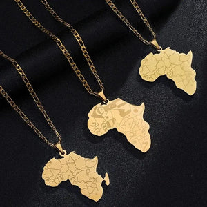 Africa Map Necklace