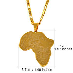 Africa Map Necklace