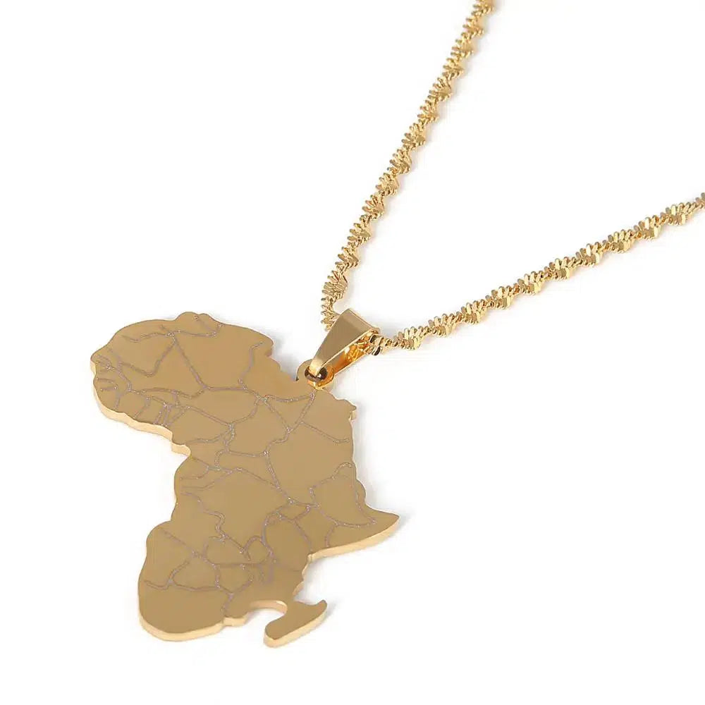 Africa Map Necklace