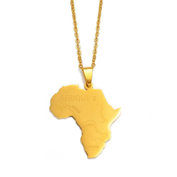 Africa Map Necklace