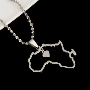 Africa Map Necklace