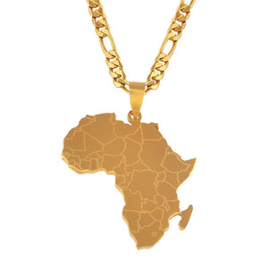 Africa Map Necklace