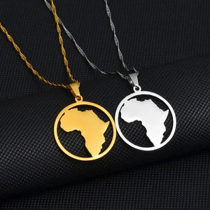 Africa Map Necklace