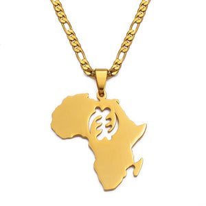 Africa Map Necklace