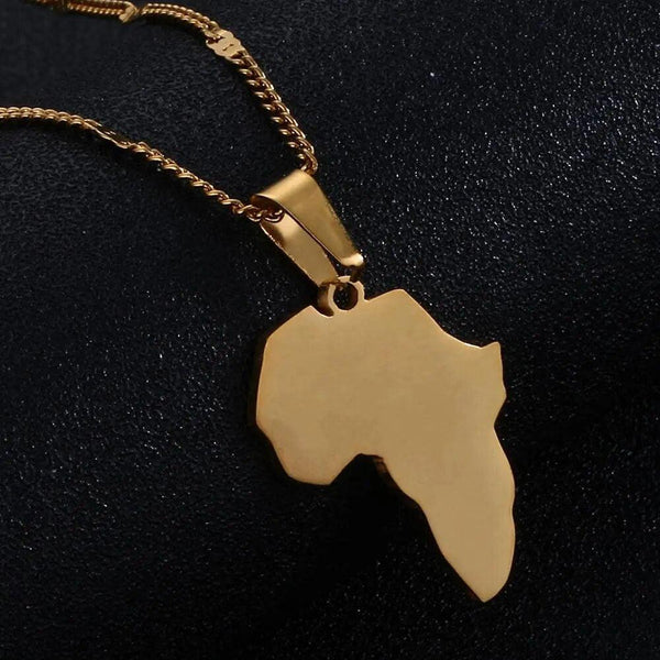 Africa Map Necklace