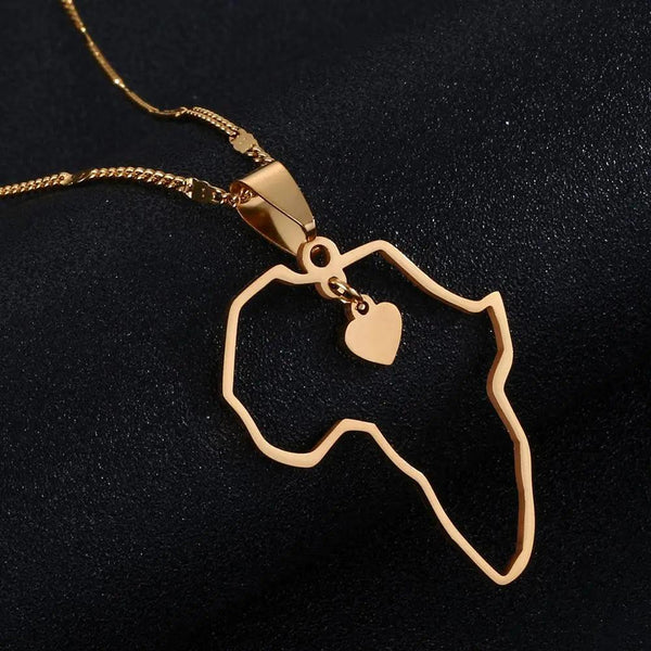 Africa Map Necklace