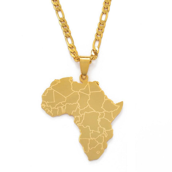 Africa Map Necklace