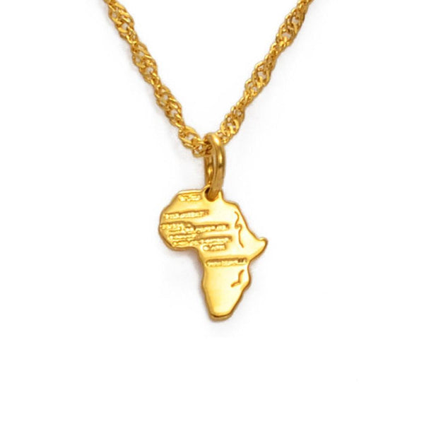 Africa Map Necklace