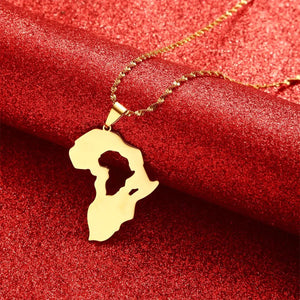 Africa Map Necklace