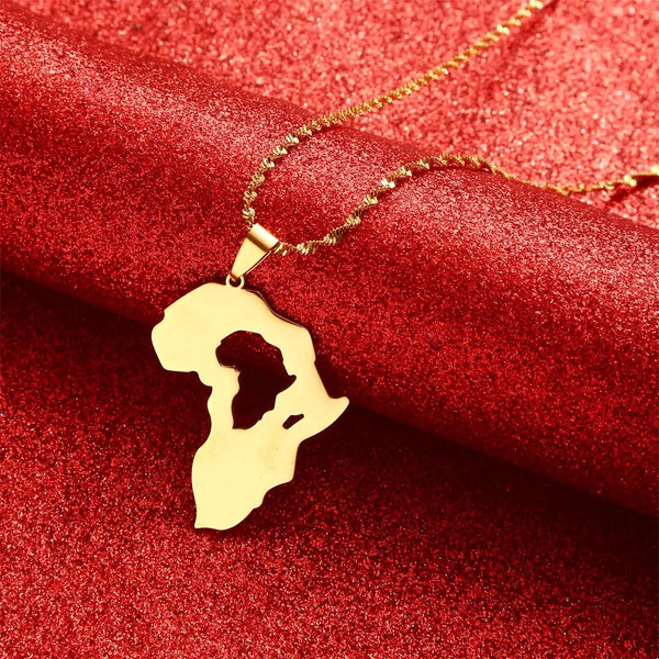 Africa Map Necklace