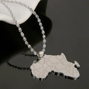 Africa Map Necklace