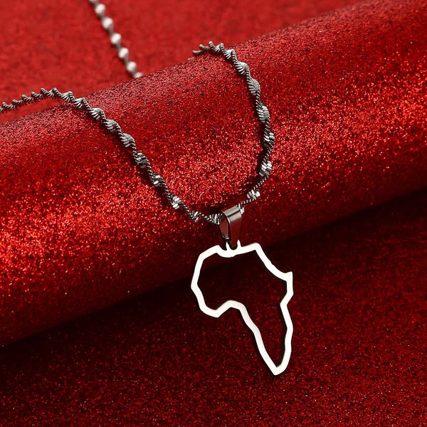 Africa Map Necklace